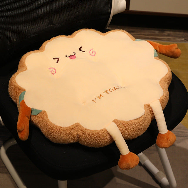 Cute Toast Stuffed Cushion